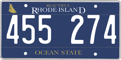 RI license plate 455274