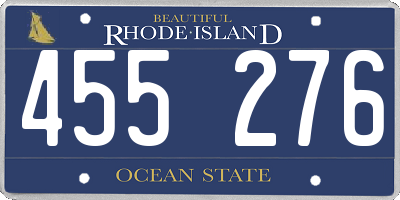 RI license plate 455276