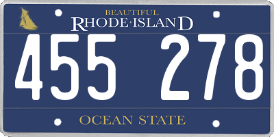 RI license plate 455278
