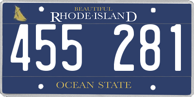 RI license plate 455281