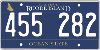 RI license plate 455282