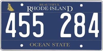RI license plate 455284