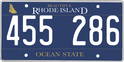 RI license plate 455286