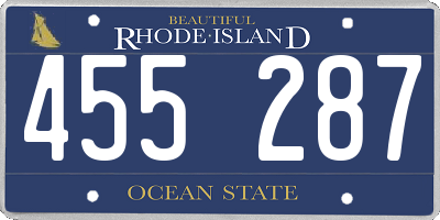 RI license plate 455287