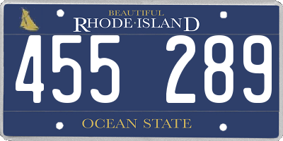 RI license plate 455289