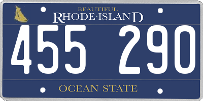 RI license plate 455290