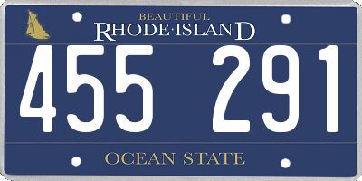 RI license plate 455291