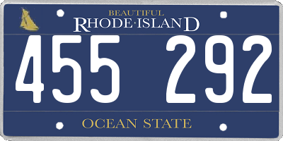 RI license plate 455292