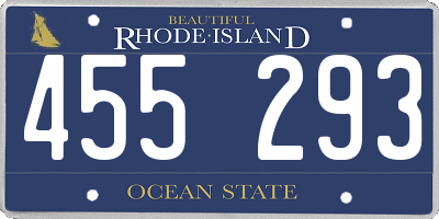RI license plate 455293