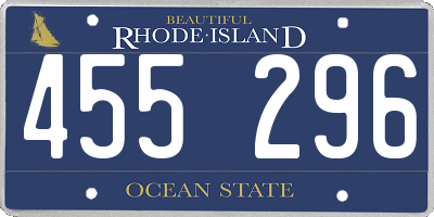 RI license plate 455296