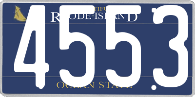 RI license plate 4553