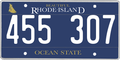 RI license plate 455307