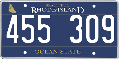RI license plate 455309