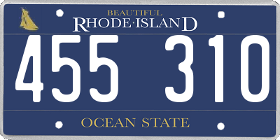 RI license plate 455310