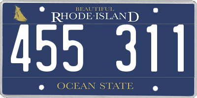 RI license plate 455311