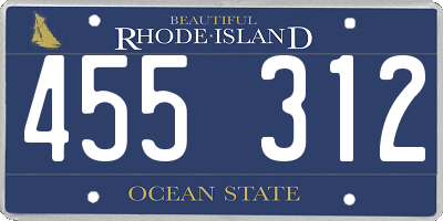 RI license plate 455312