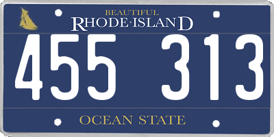 RI license plate 455313