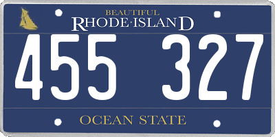 RI license plate 455327