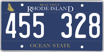 RI license plate 455328