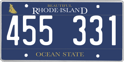 RI license plate 455331