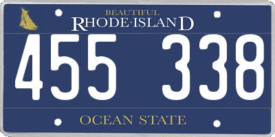 RI license plate 455338