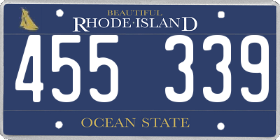 RI license plate 455339