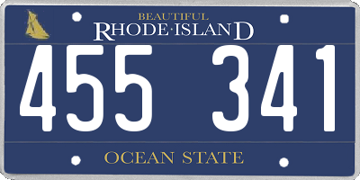 RI license plate 455341