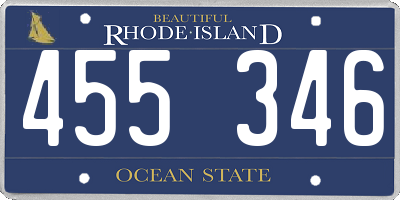 RI license plate 455346