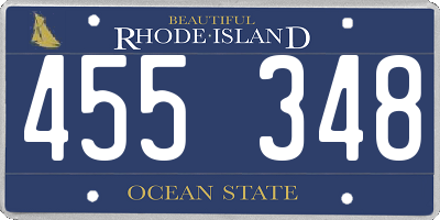 RI license plate 455348