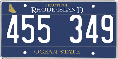 RI license plate 455349