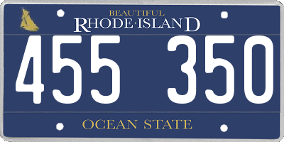 RI license plate 455350