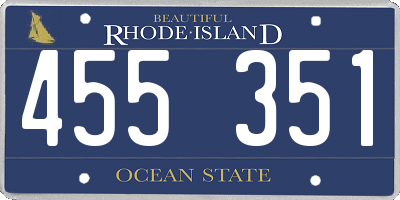 RI license plate 455351