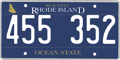 RI license plate 455352
