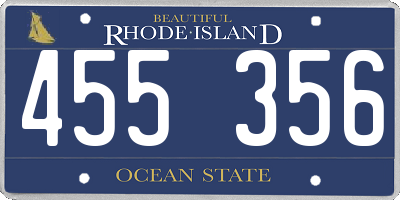 RI license plate 455356