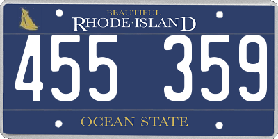 RI license plate 455359