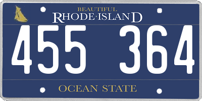 RI license plate 455364
