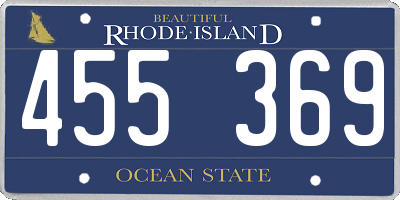 RI license plate 455369