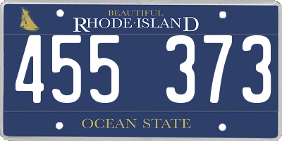 RI license plate 455373