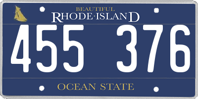 RI license plate 455376