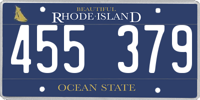 RI license plate 455379