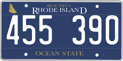RI license plate 455390