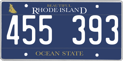 RI license plate 455393
