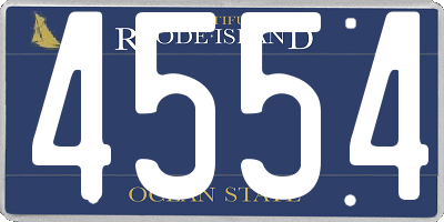 RI license plate 4554