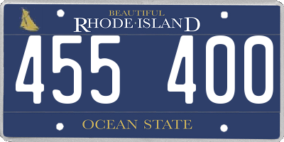 RI license plate 455400