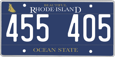 RI license plate 455405