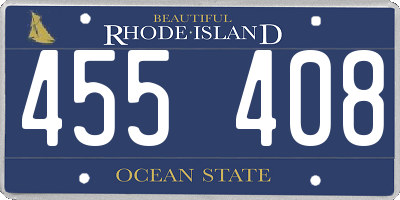 RI license plate 455408