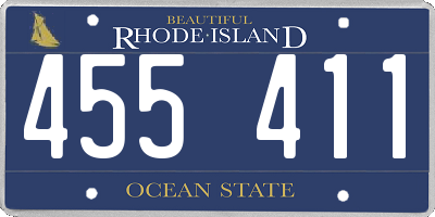 RI license plate 455411