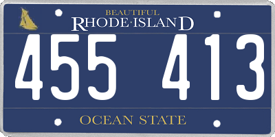 RI license plate 455413