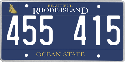 RI license plate 455415