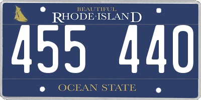 RI license plate 455440